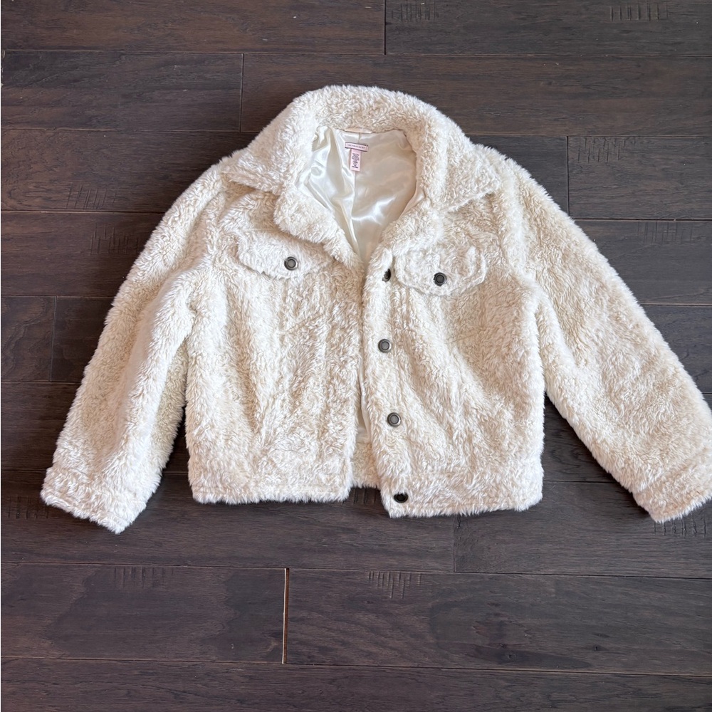 Victoria's Secret Ivory Faux Fur Jacket